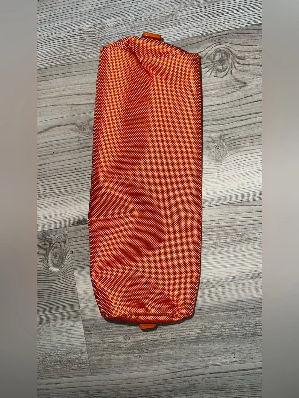 Tumi Orange Zip Travel Pencil Accessories Pouch Case Bag